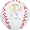 Buster Posey San Francisco Giants Autographed Fanatics Authentic 2012 MLB World Series Logo Baseball with "12 WS Champs" Inscription - F
