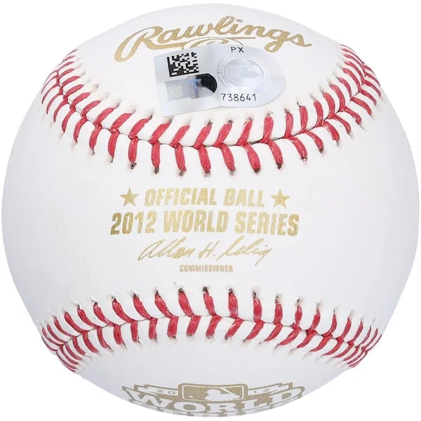 Buster Posey San Francisco Giants Autographed 2012 MLB World Series Logo Baseball with "12 WS Champs" Inscription - S