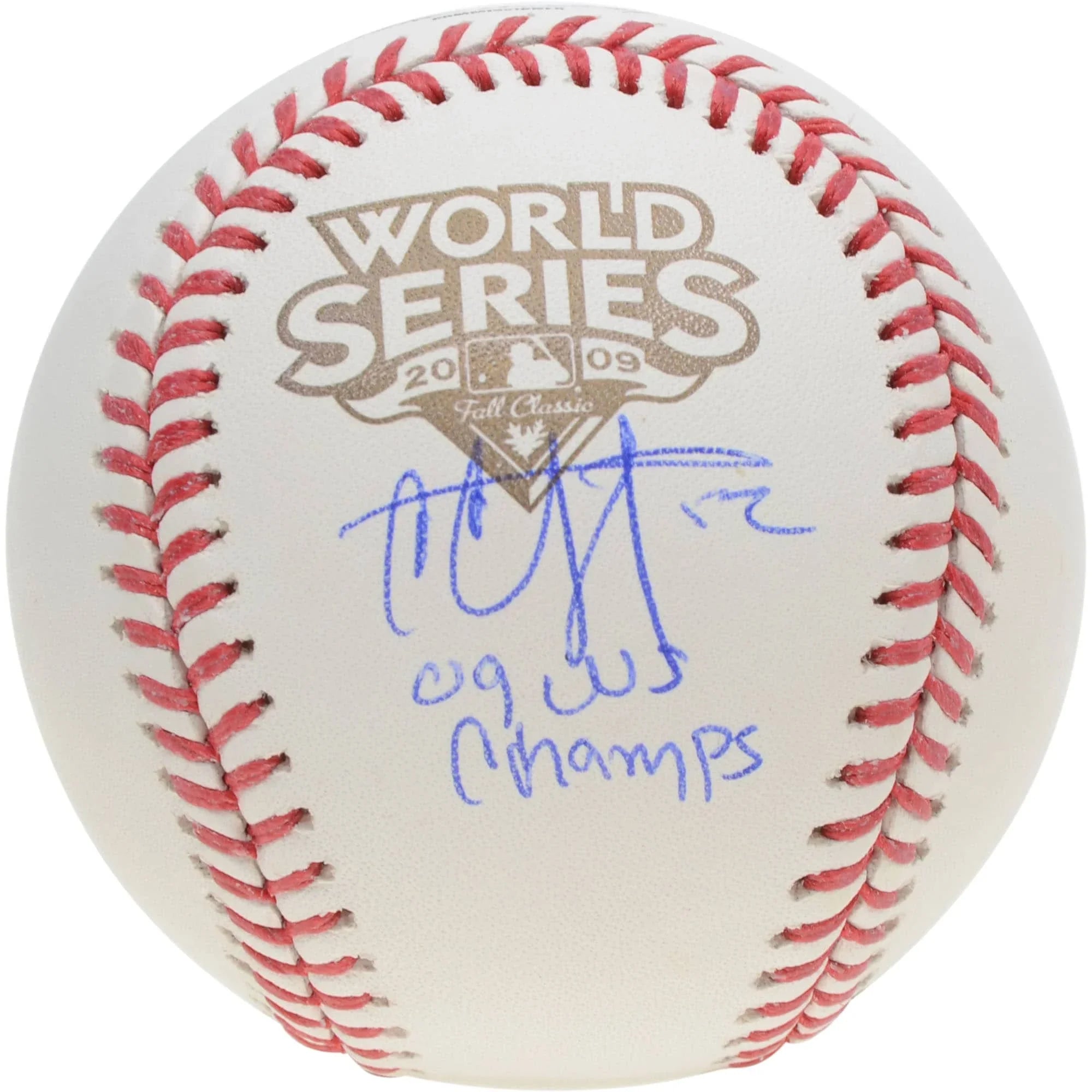 CC Sabathia Signed 2009 World Series Baseball | 09 WS Champs Inscription