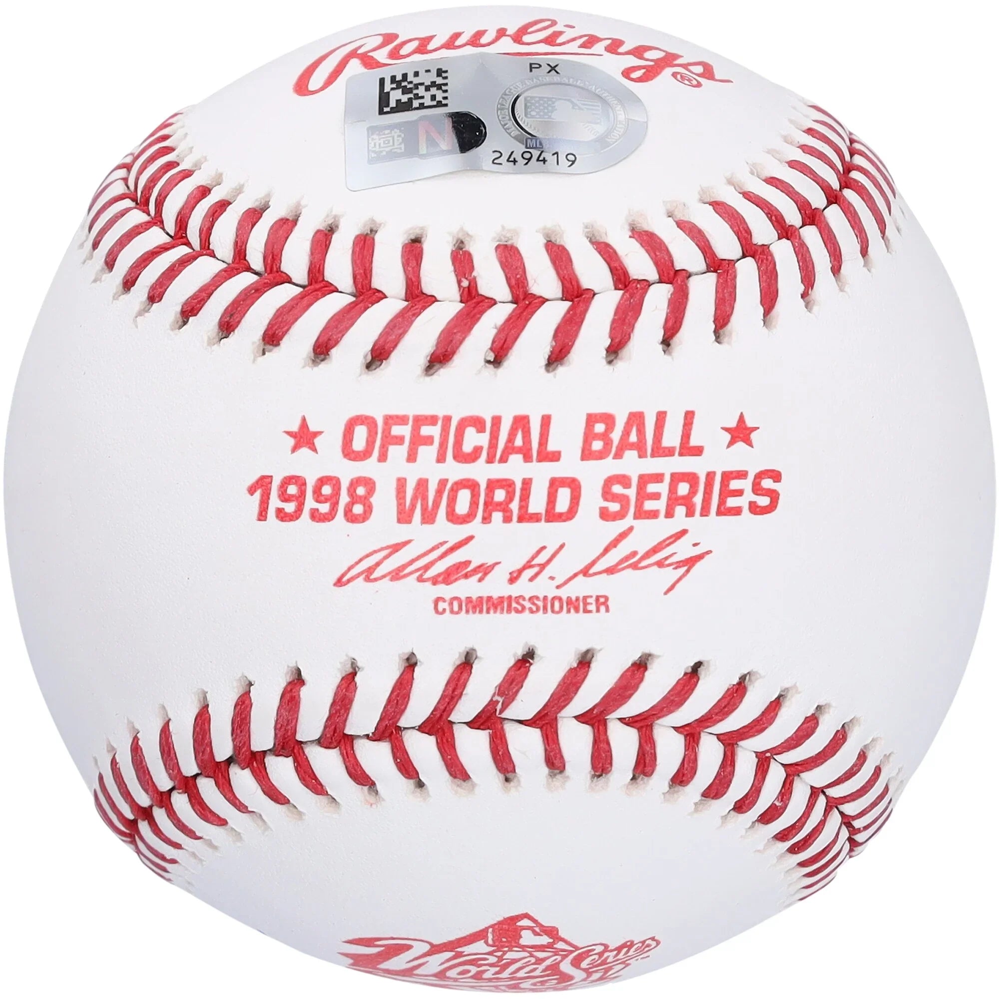 David Wells Signed 1998 World Series Logo Baseball | Yankees