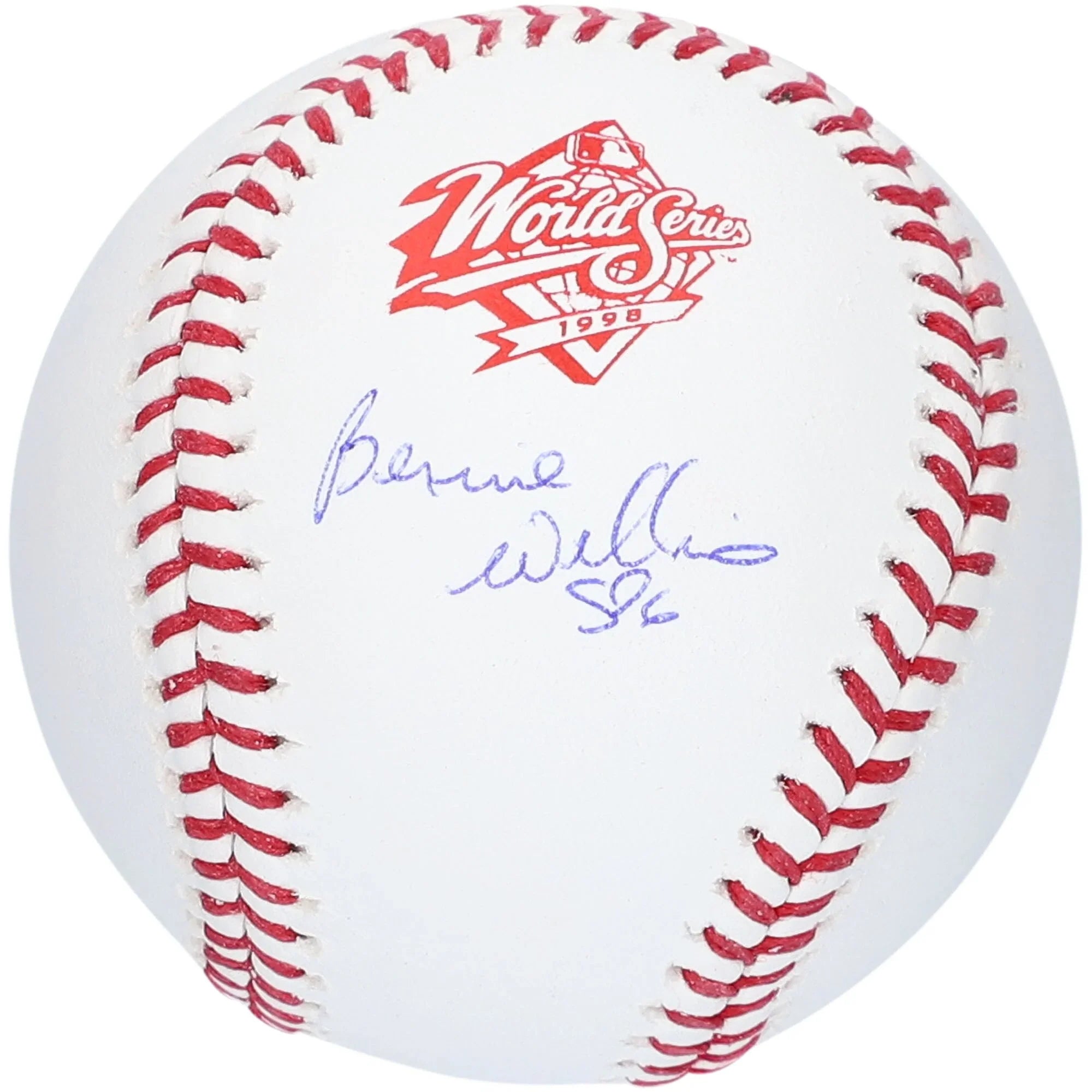 Bernie Williams Signed 1998 World Series Logo Baseball | Yankees