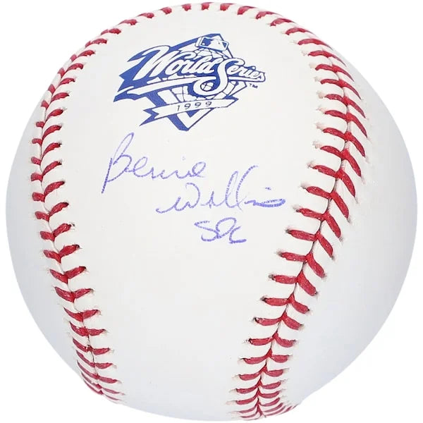 Bernie Williams Signed 1999 World Series Logo Baseball | Yankees