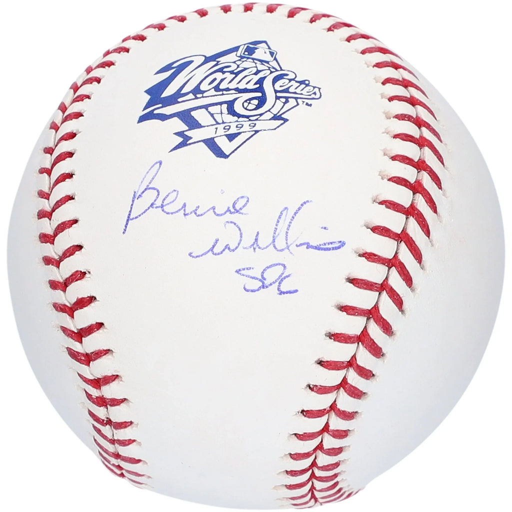 Bernie Williams Signed 1999 World Series Logo Baseball | Yankees