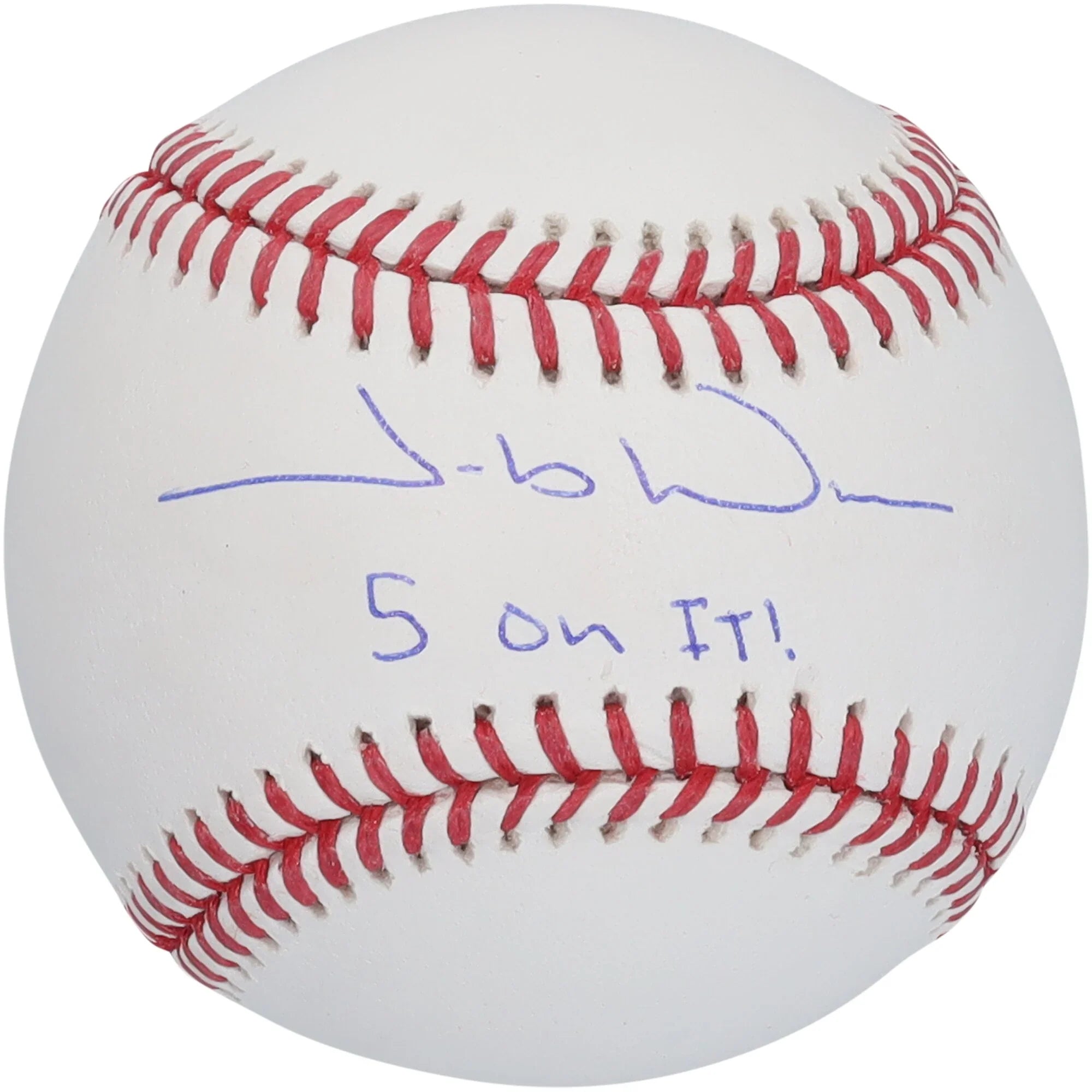 Jacob Wilson Signed Athletics Baseball | 5 On It Inscription