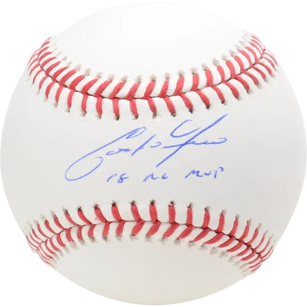 Christian Yelich Signed Baseball | 18 NL MVP Inscription
