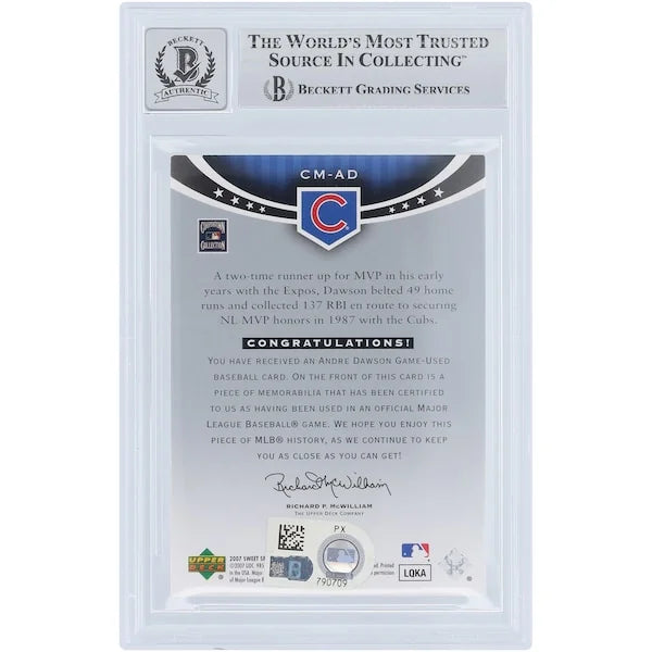 Andre Dawson Signed 2007 Upper Deck Sweet Spot Classic Card | Beckett Authenticated