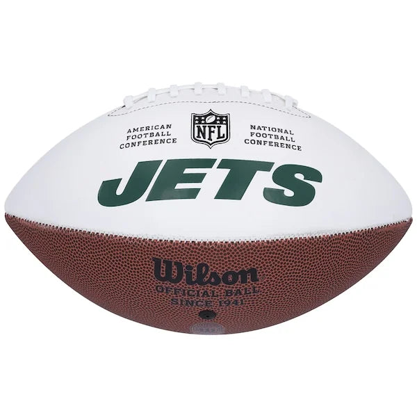 Braelon Allen Signed Jets Football | Wilson White Panel