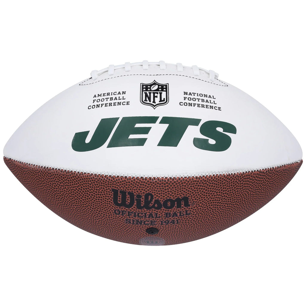 Braelon Allen Signed Jets Football | Wilson White Panel