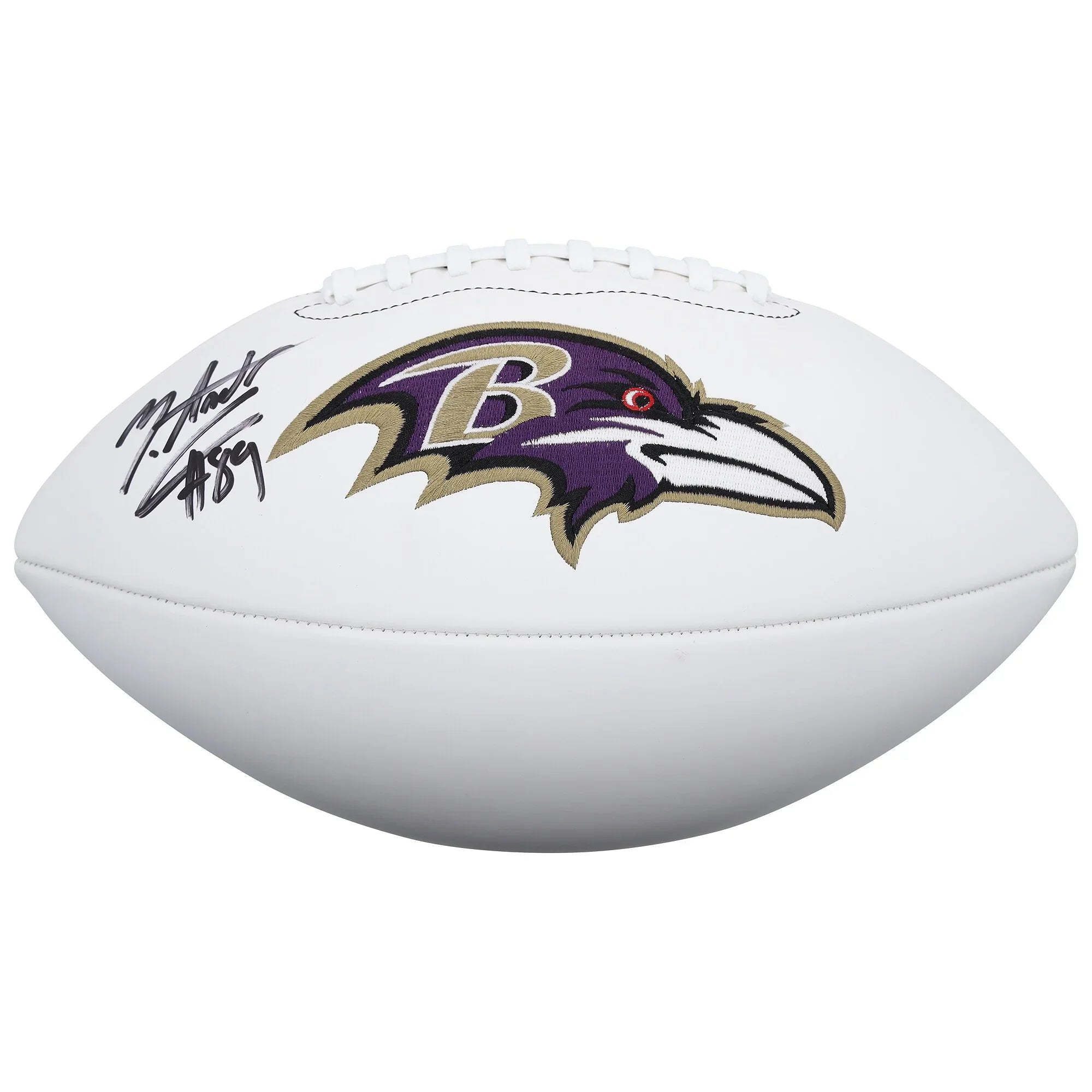 Mark Andrews Signed Wilson White Panel Football | Baltimore Ravens