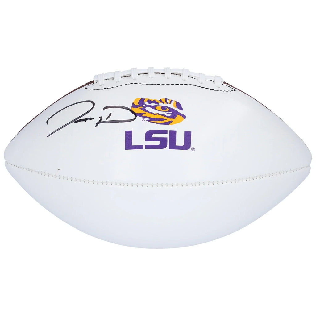 Jayden Daniels Signed White Panel LSU Tigers Nike Football | Authenticated