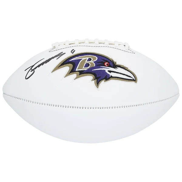 Zay Flowers Signed Wilson White Panel Football | Baltimore Ravens