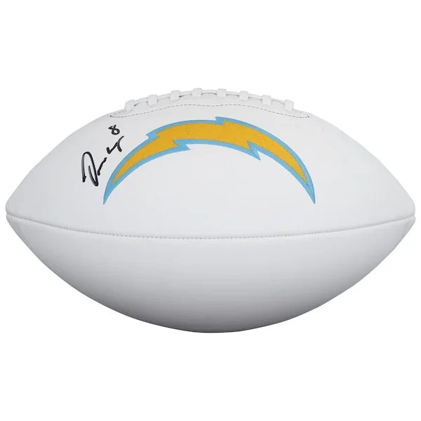 Omarion Hampton Signed Chargers Wilson Football | Authenticated