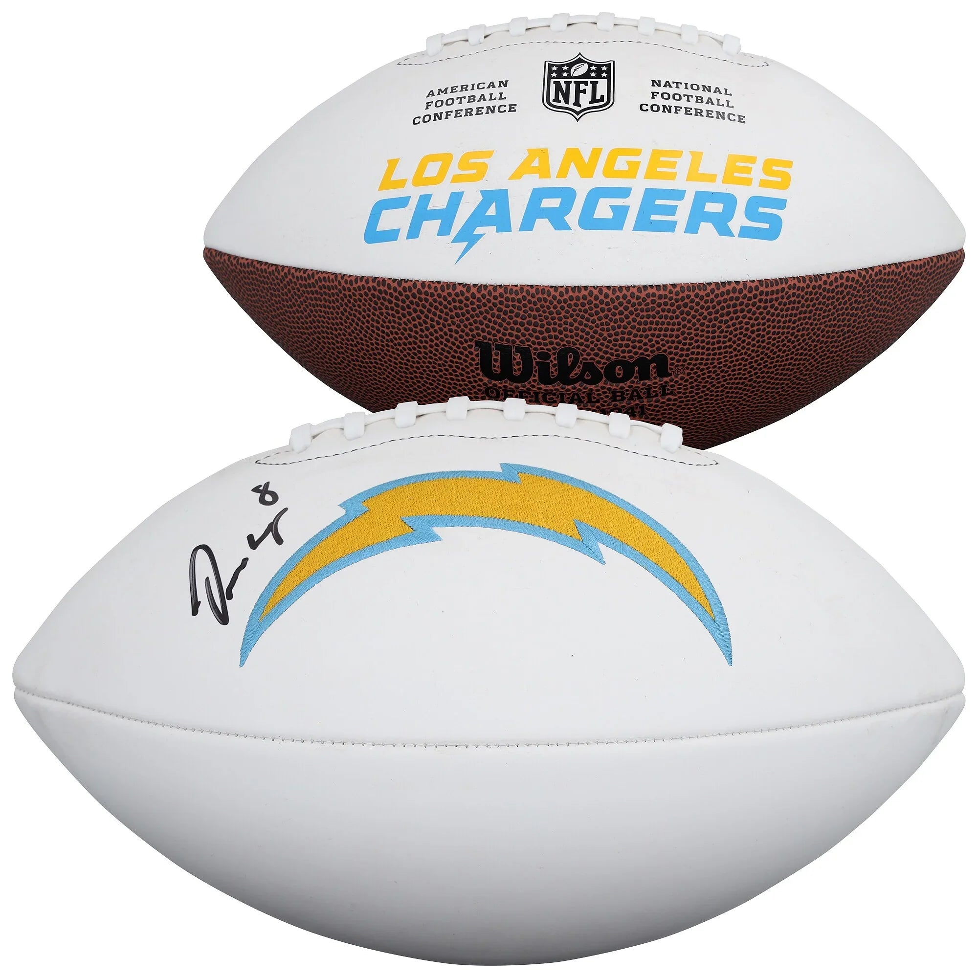 Omarion Hampton Signed Chargers Wilson Football | Authenticated