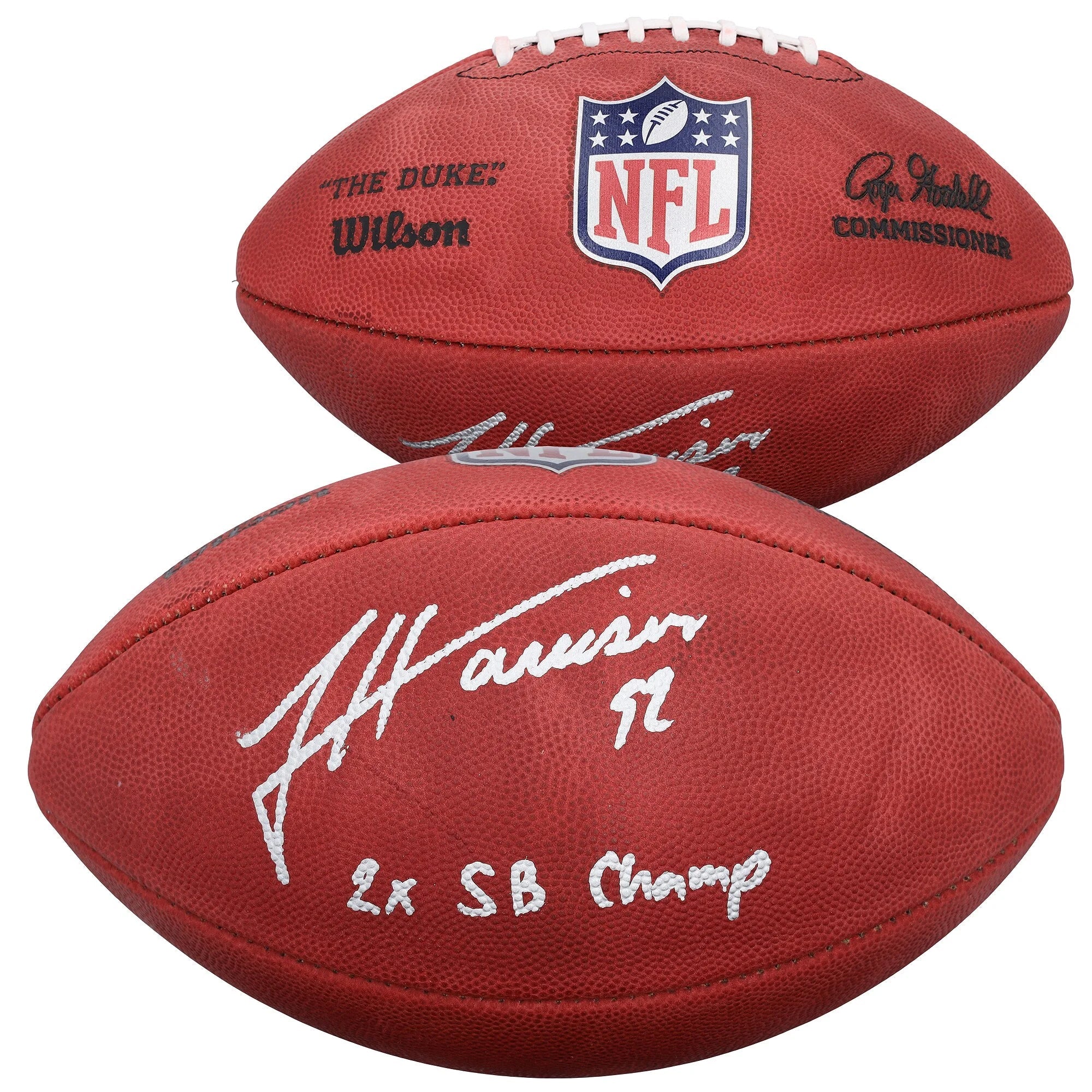 James Harrison Signed Steelers Football | 2x Super Bowl Champion Inscription