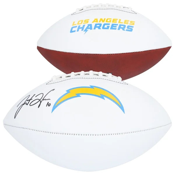 Justin Herbert Signed Chargers Football | Franklin White Panel
