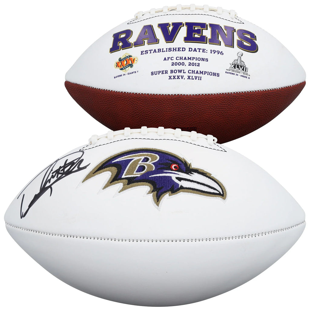 Derrick Henry Signed Ravens Football | Rawlings White Panel