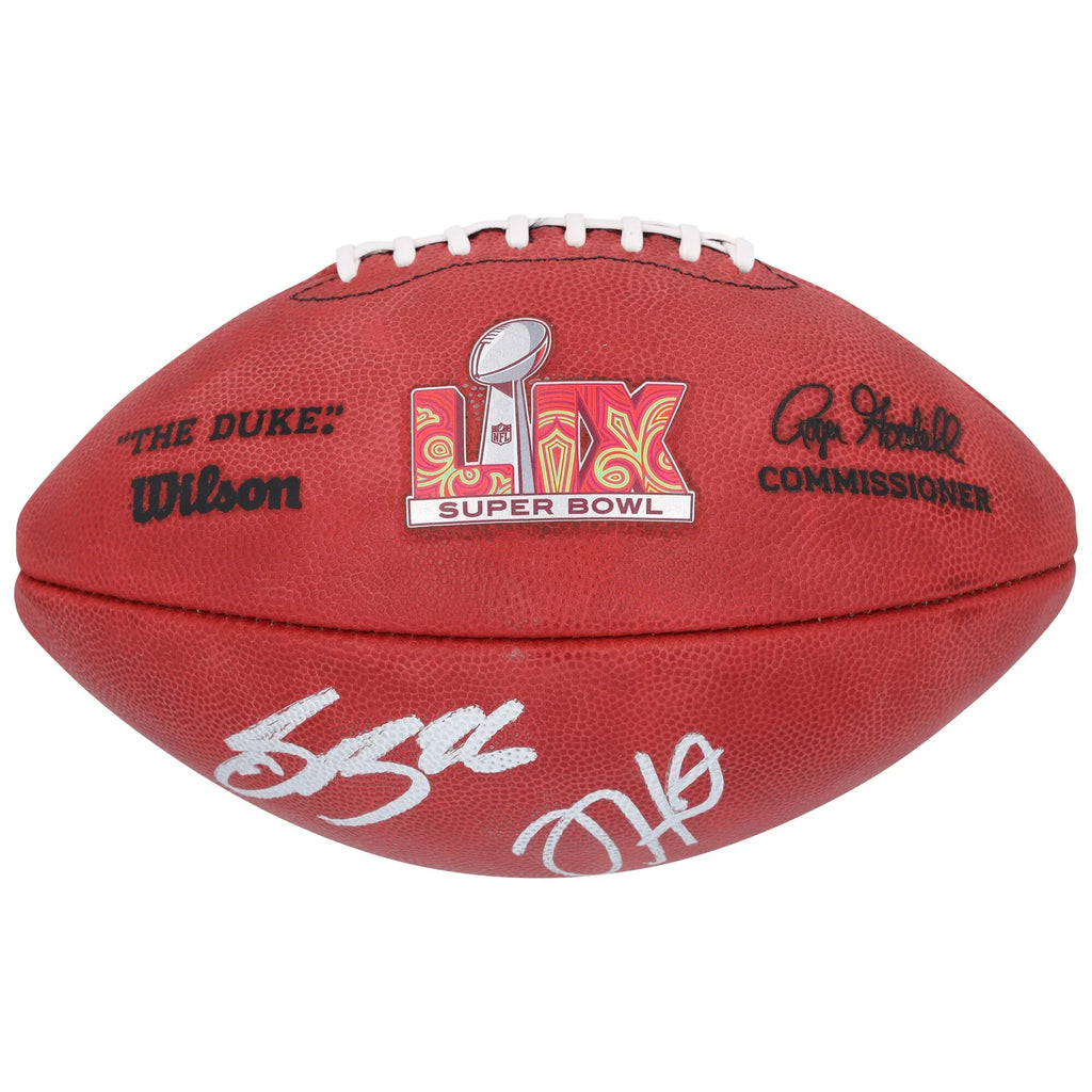 Jalen Hurts & Saquon Barkley Signed Super Bowl LIX Eagles Football | Authenticated