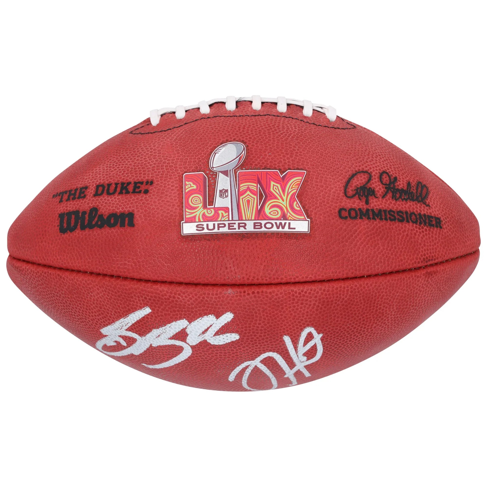 Jalen Hurts & Saquon Barkley Signed Super Bowl LIX Eagles Football | Authenticated