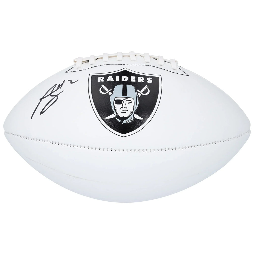 Ashton Jeanty Signed Raiders Football | Franklin White Panel