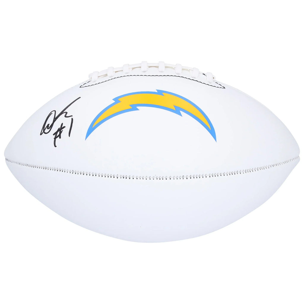 Quentin Johnston Signed Chargers Franklin Football | Authenticated