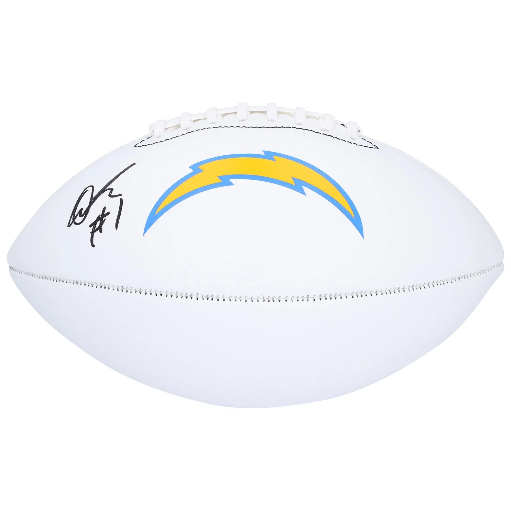 Quentin Johnston Signed Chargers Franklin Football | Authenticated