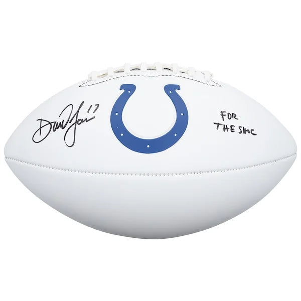 Daniel Jones Signed Colts Football | "For The Shoe" Inscription