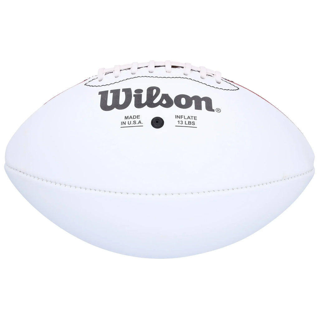 New York Giants Theo Johnson  Autographed Fanatics Authentic Wilson 100th Season White Panel Football - F2