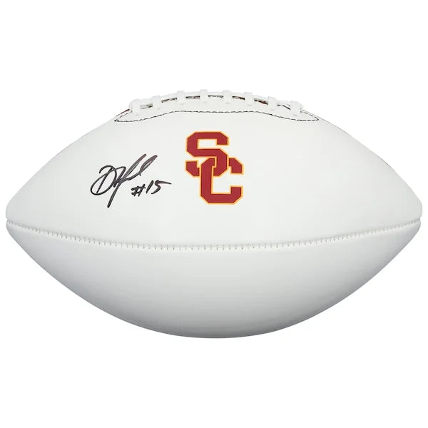 Drake London Signed USC Trojans White Nike Football | Authenticated