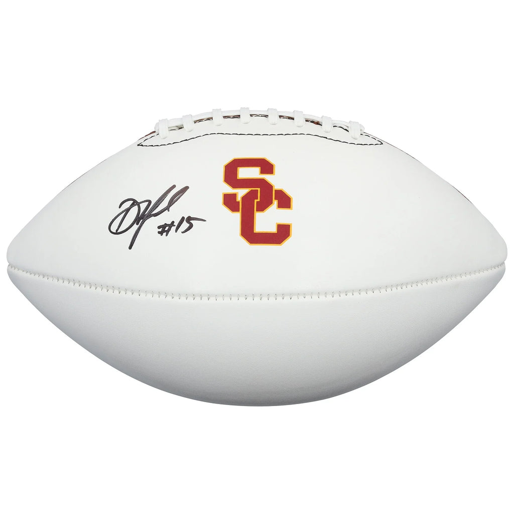 Drake London Signed USC Trojans White Nike Football | Authenticated