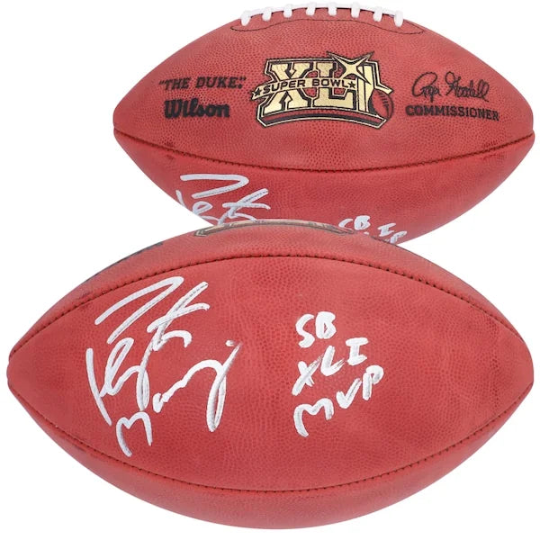 Peyton Manning Signed Super Bowl XLI Football | SB XLI MVP Inscription