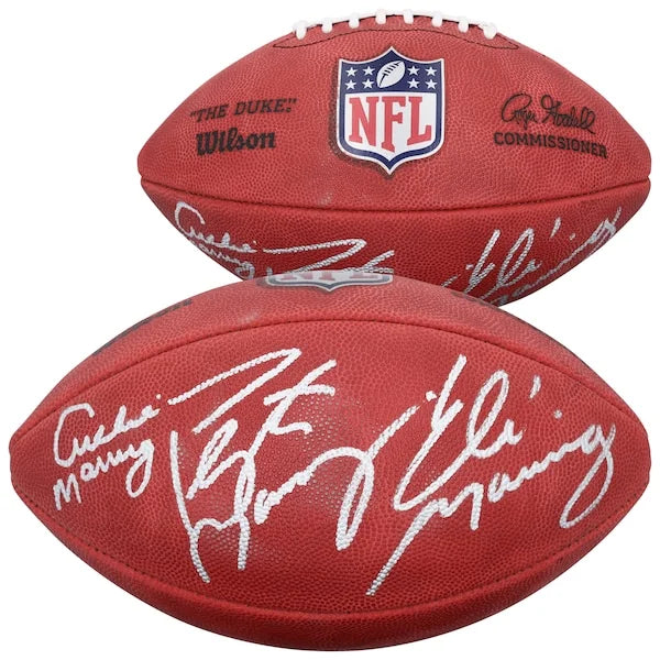 Archie, Peyton & Eli Manning Signed Wilson Duke Football | Authenticated