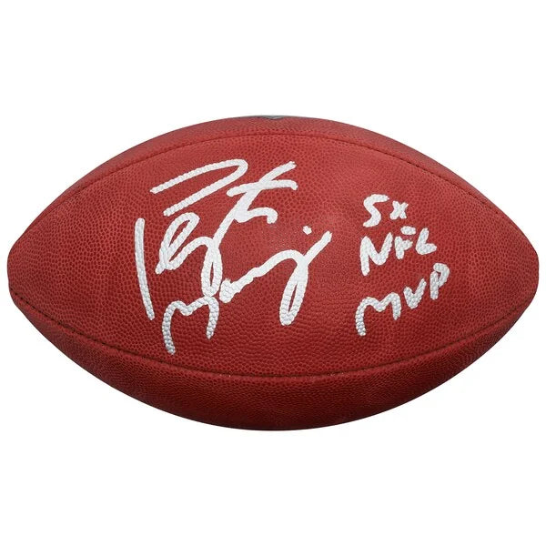 Peyton Manning Signed Colts Football | 5x NFL MVP Inscription