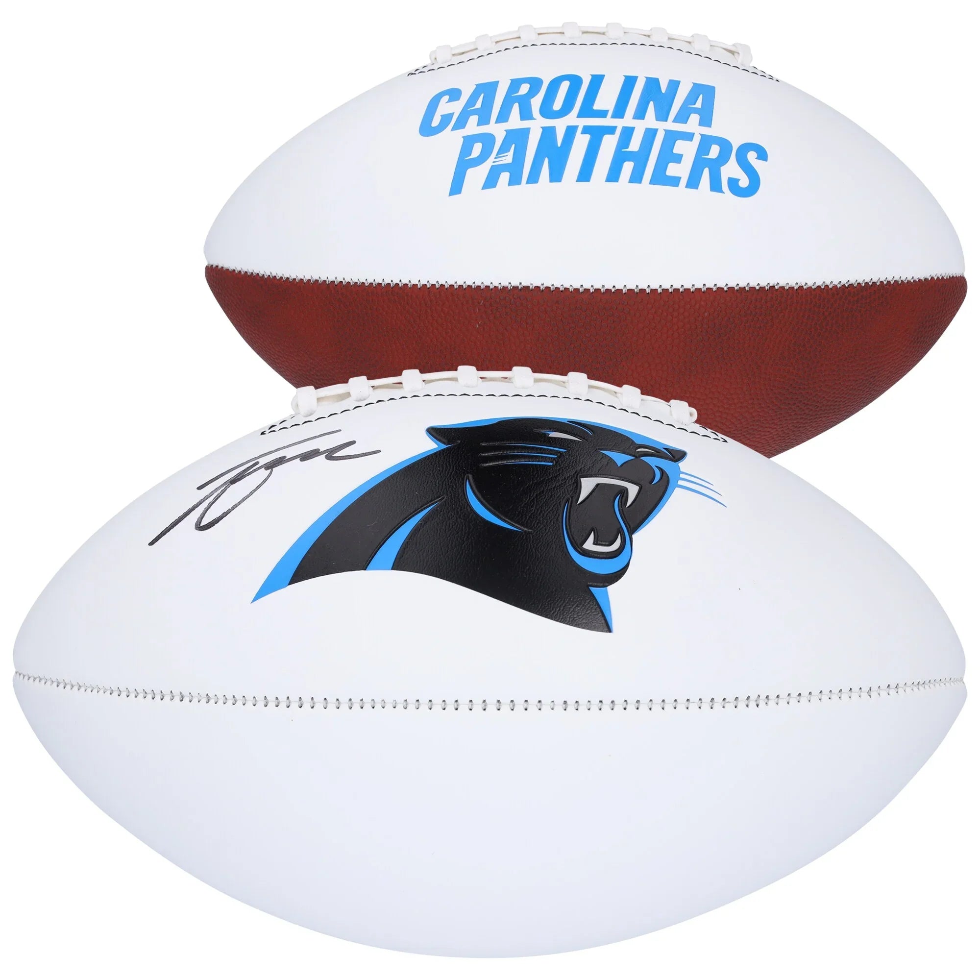 Tetairoa McMillan Signed Panthers Football | Franklin White Panel