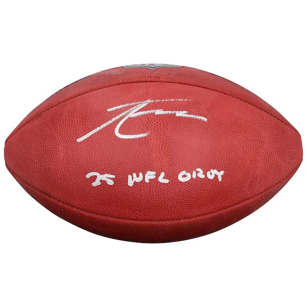 Tetairoa McMillan Signed Panthers Football | 2025 NFL OROY Inscription