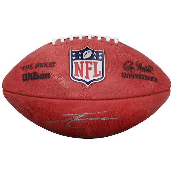 Tetairoa McMillan Signed Panthers Football | 2025 NFL OROY Inscription