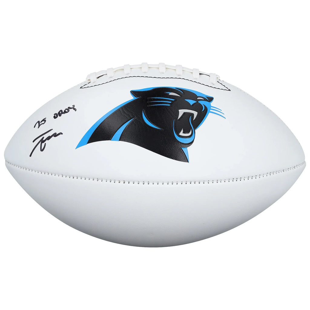 Tetairoa McMillan Signed Panthers Football | 2025 OROY Inscription