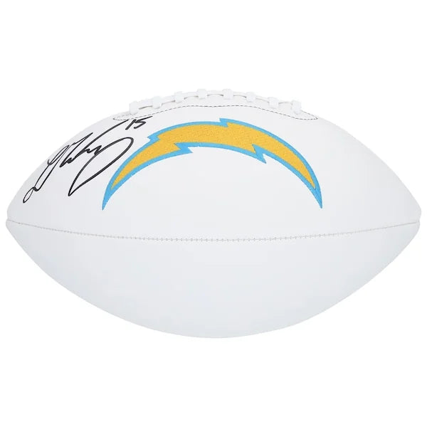 Ladd McConkey Signed Los Angeles Chargers Wilson Football | Authenticated