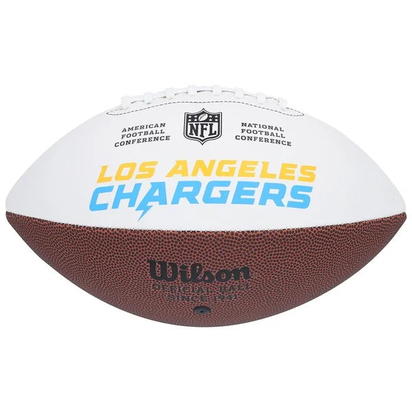 Ladd McConkey Signed Los Angeles Chargers Wilson Football | Authenticated