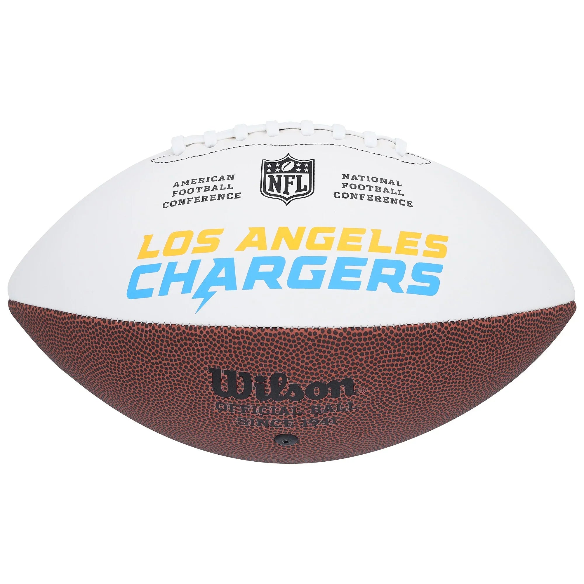 Ladd McConkey Signed Los Angeles Chargers Wilson Football | Authenticated