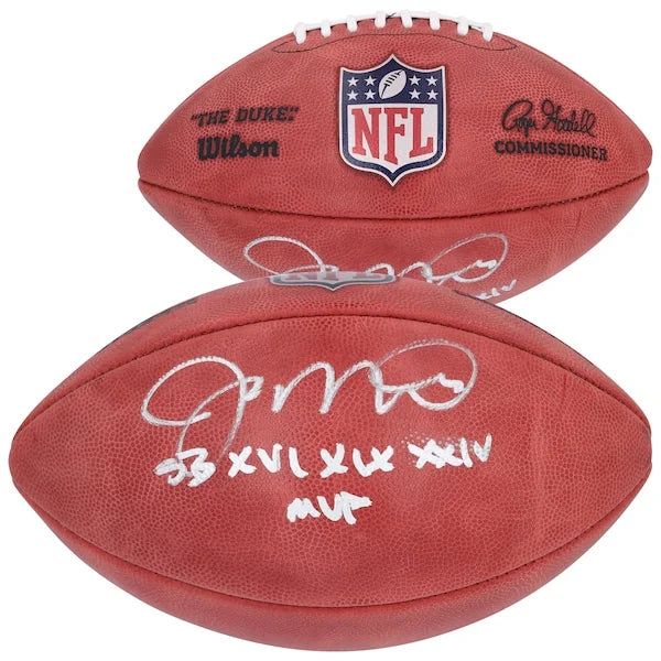 Joe Montana Signed Duke Football | SB XVI, XIX, XXIV MVP Inscription