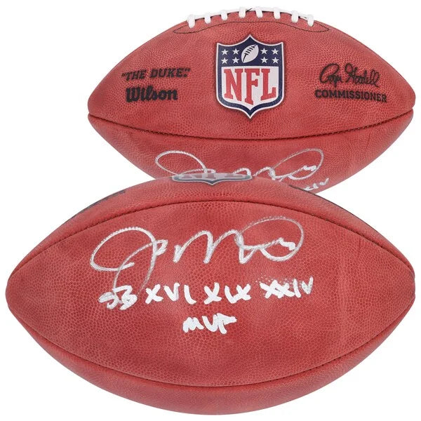 Joe Montana Signed Duke Football | SB XVI, XIX, XXIV MVP Inscription