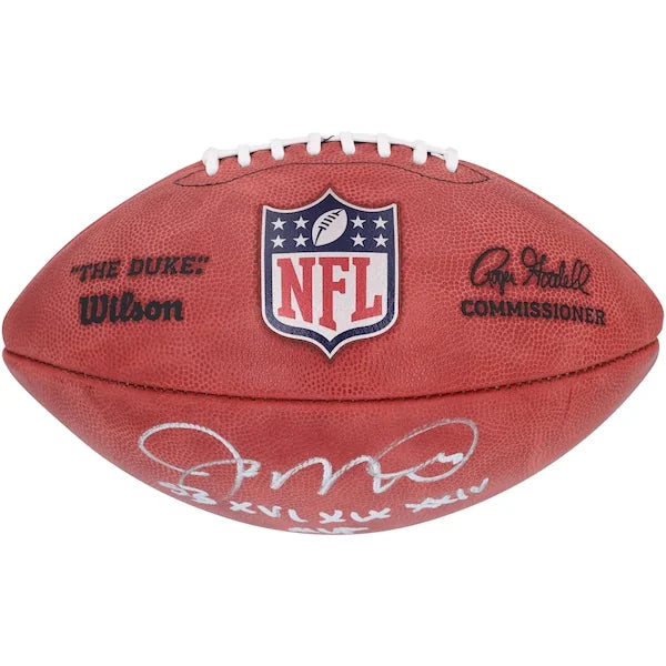 Joe Montana Signed Duke Football | SB XVI, XIX, XXIV MVP Inscription