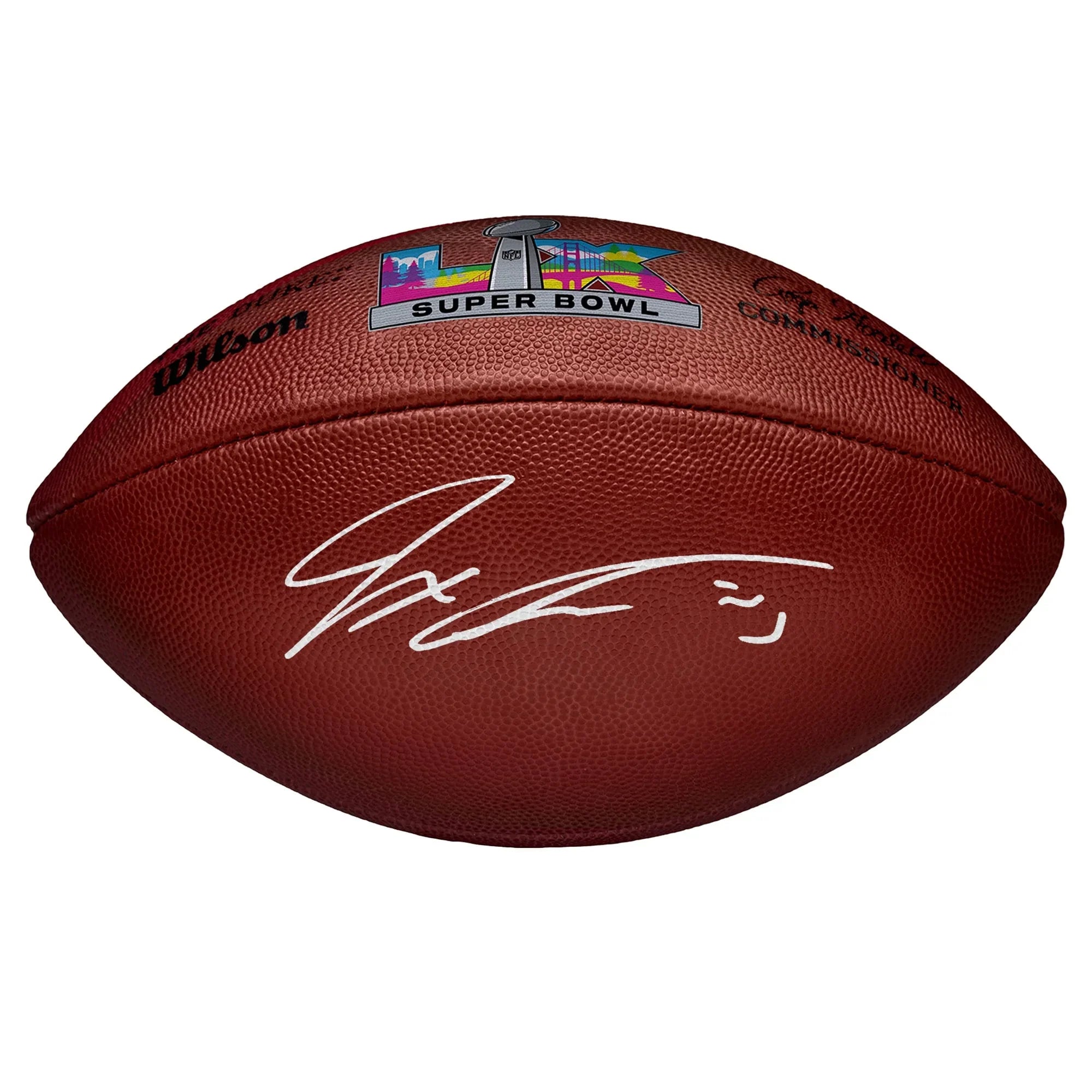 Jaxon Smith-Njigba Seattle Seahawks Autographed Super Bowl LX Wilson Duke Football - FA2