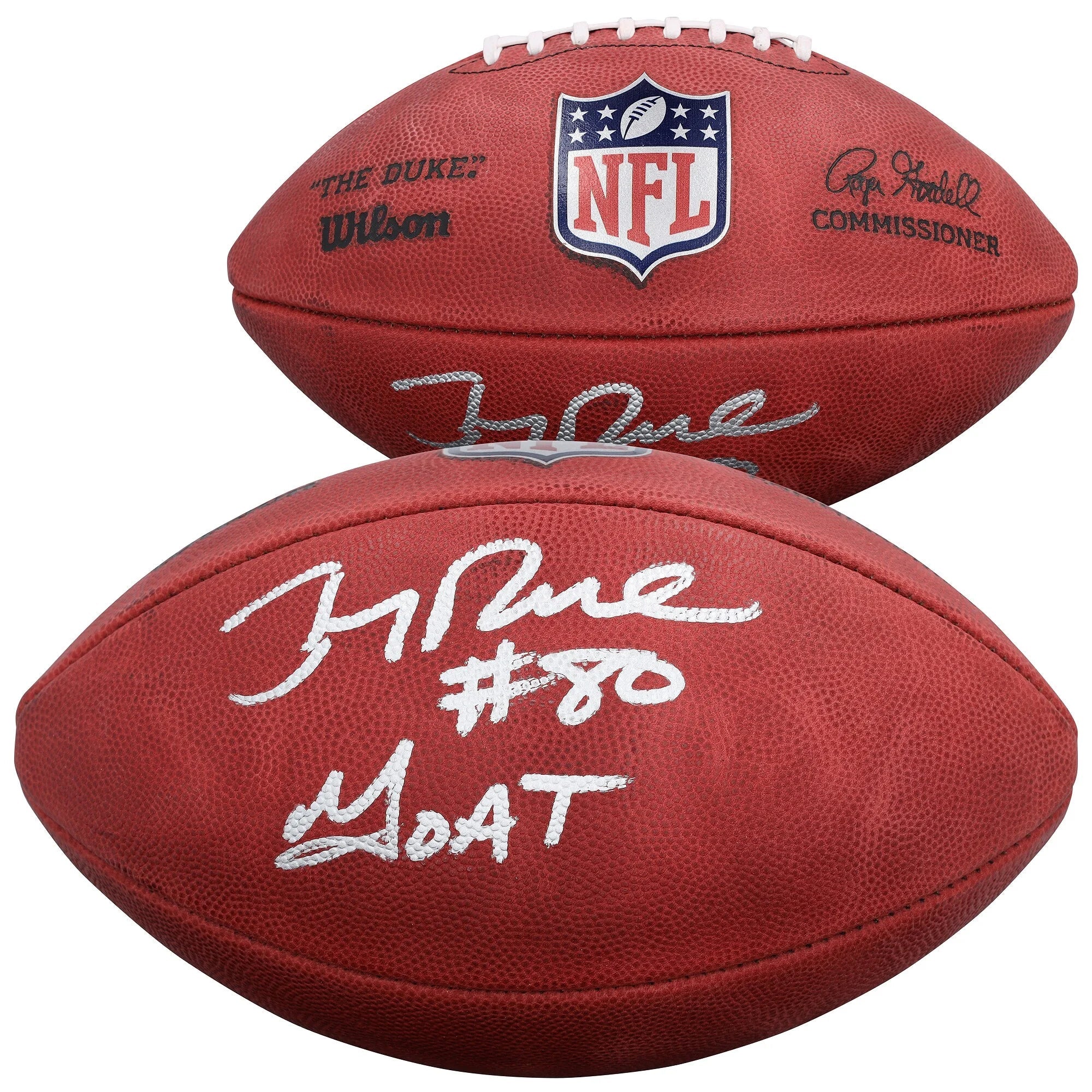 Jerry Rice Signed 49ers Duke Football | GOAT Inscription
