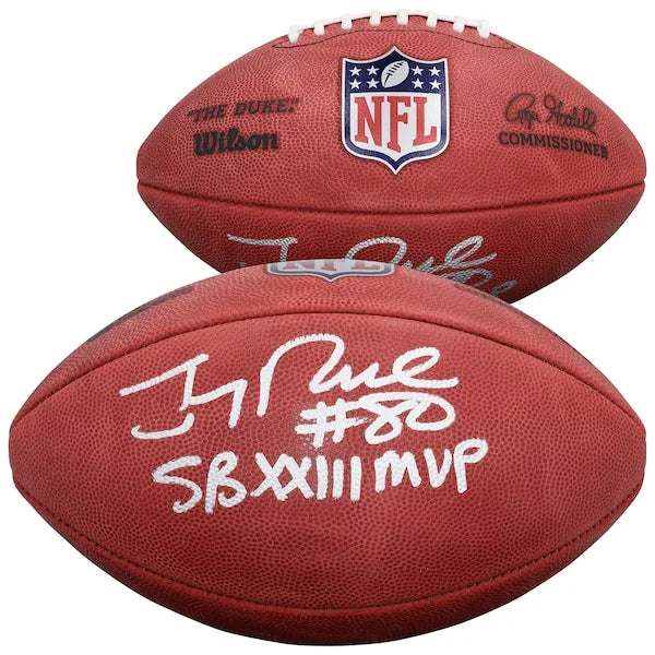 Jerry Rice Signed 49ers Football | SB XXIII MVP Inscription