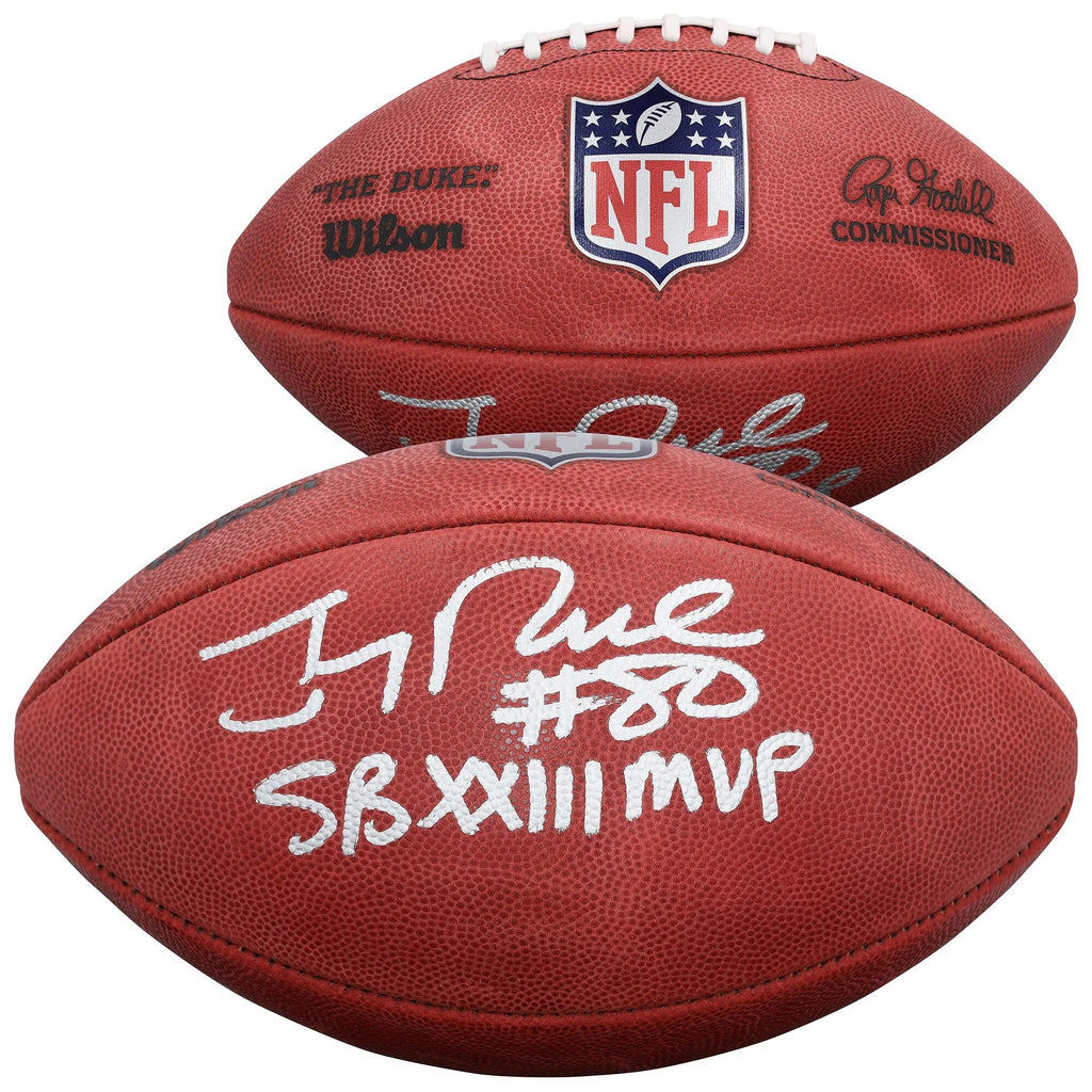 Jerry Rice Signed 49ers Football | SB XXIII MVP Inscription