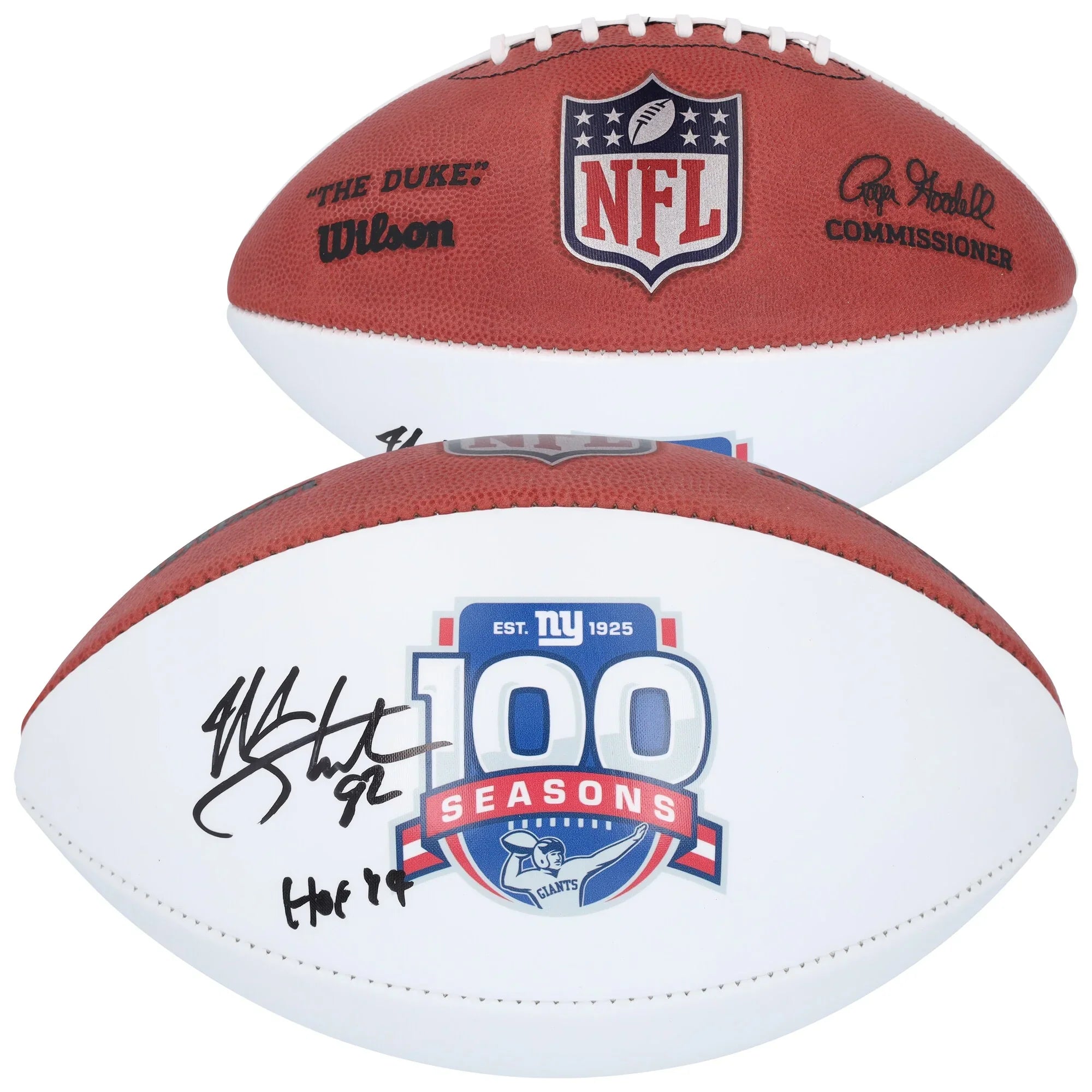 Michael Strahan Signed Giants Football | HOF 14 Inscription