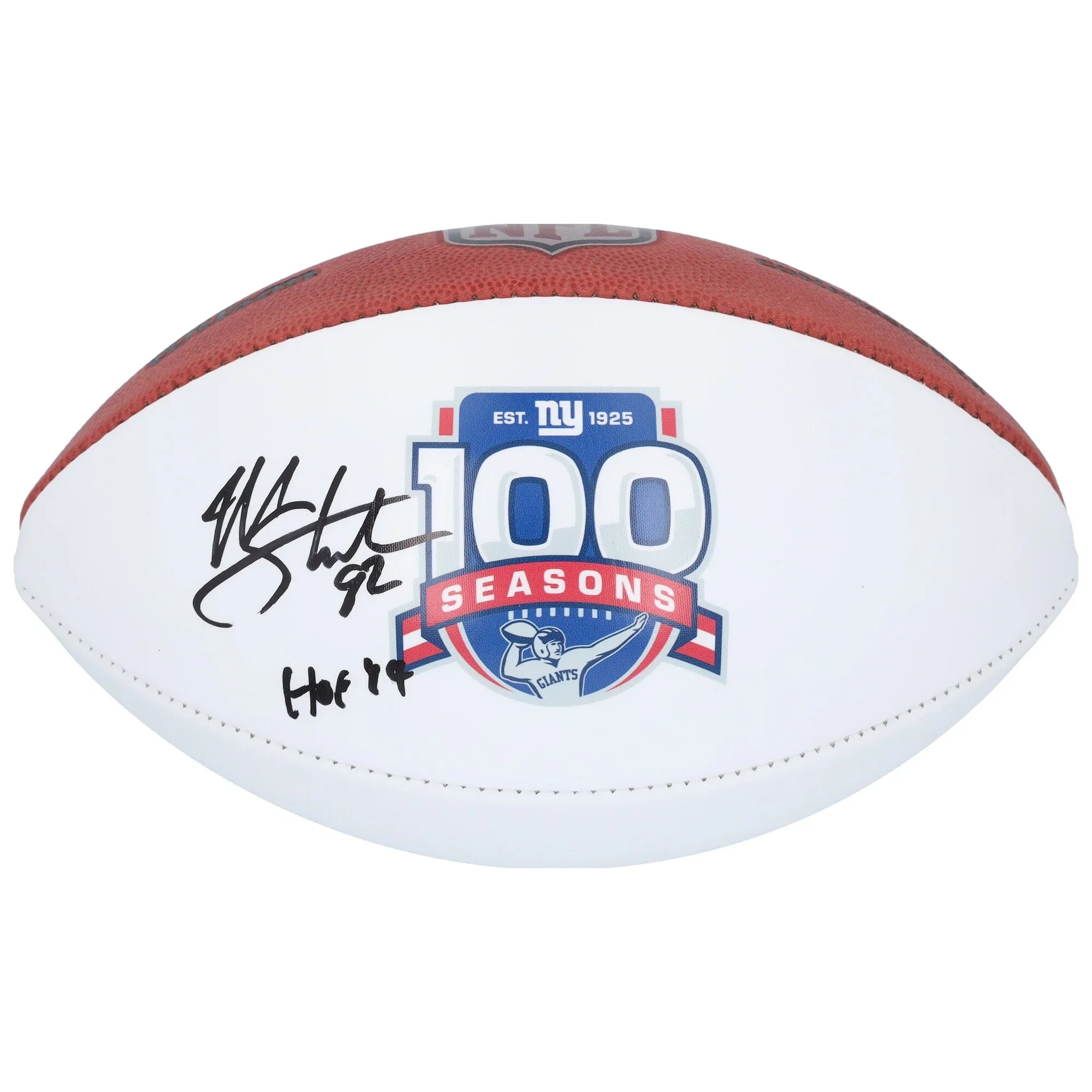 Michael Strahan Signed Giants Football | HOF 14 Inscription