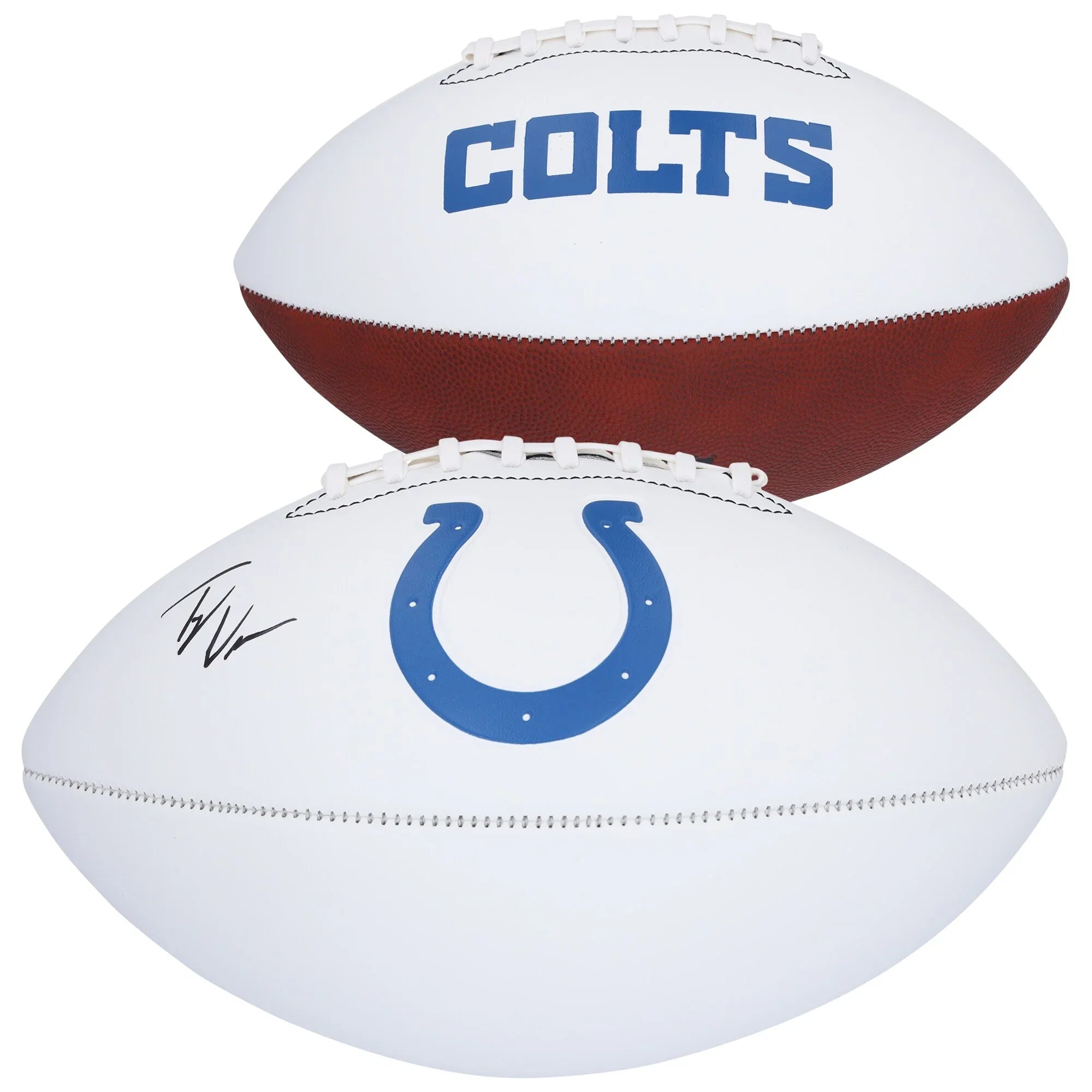 Tyler Warren Signed Colts Football | Franklin White Panel