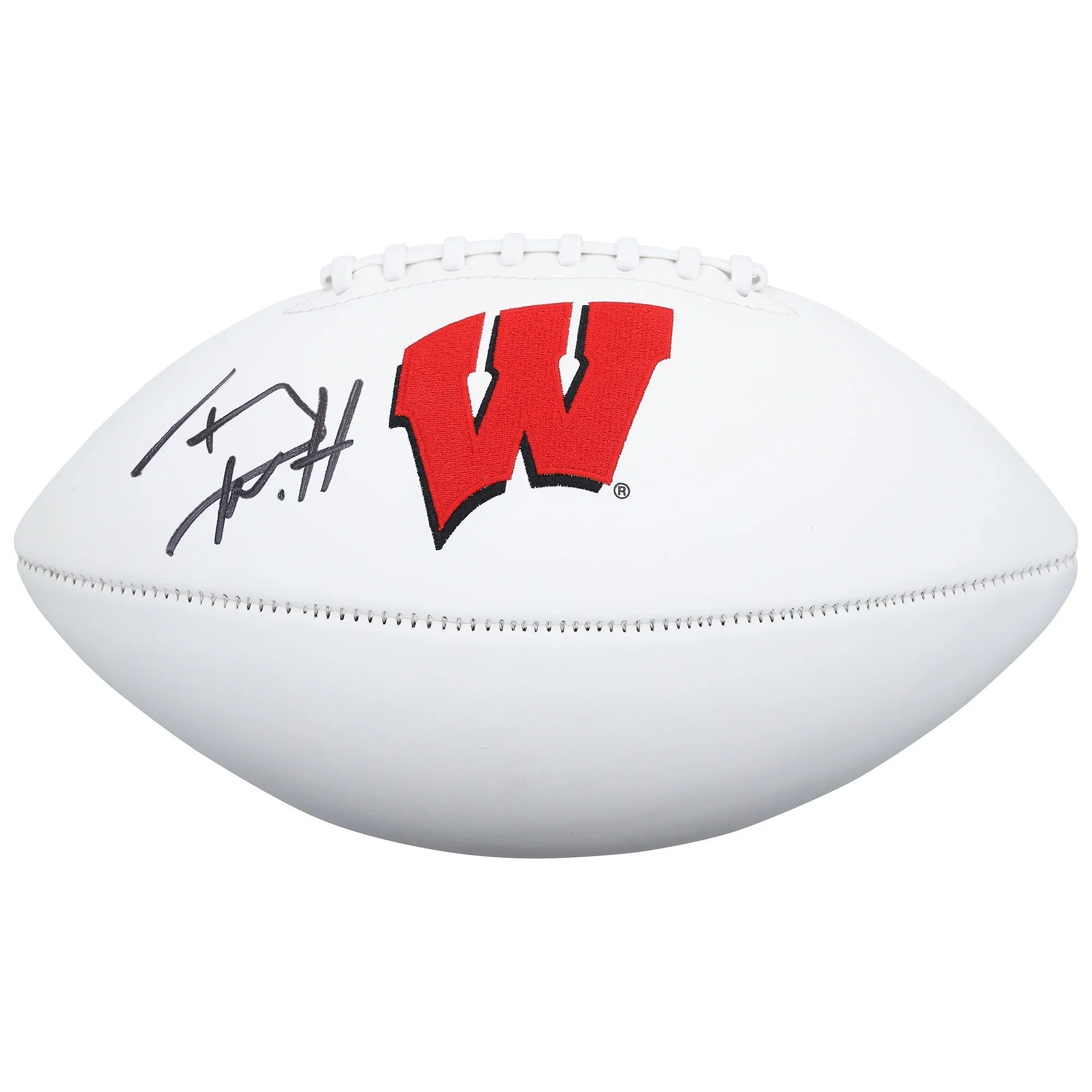 T.J. Watt Signed Wisconsin Badgers Football | White Panel